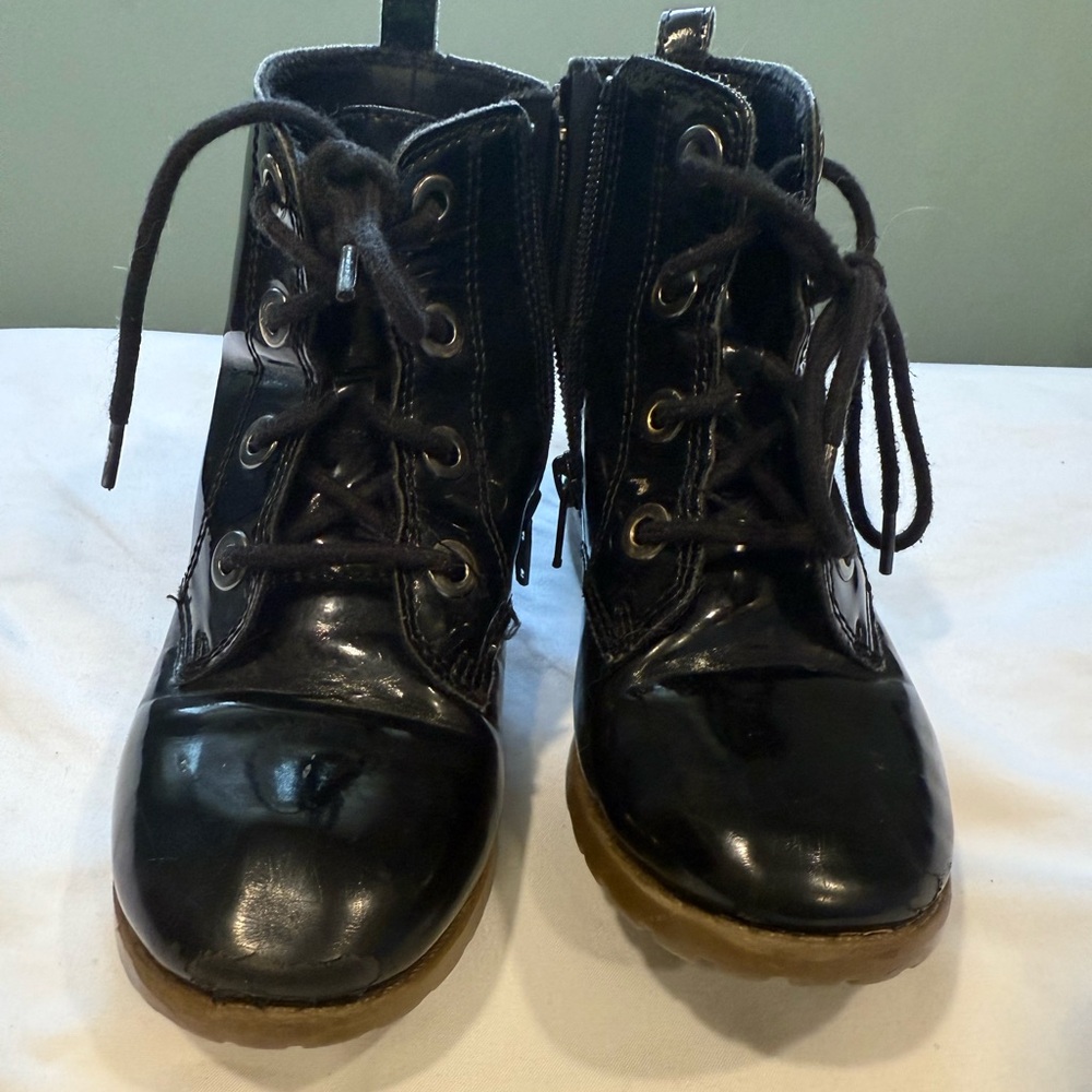 Black Lace-Up Boots, Old Navy